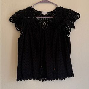 Black Lace Women Top
